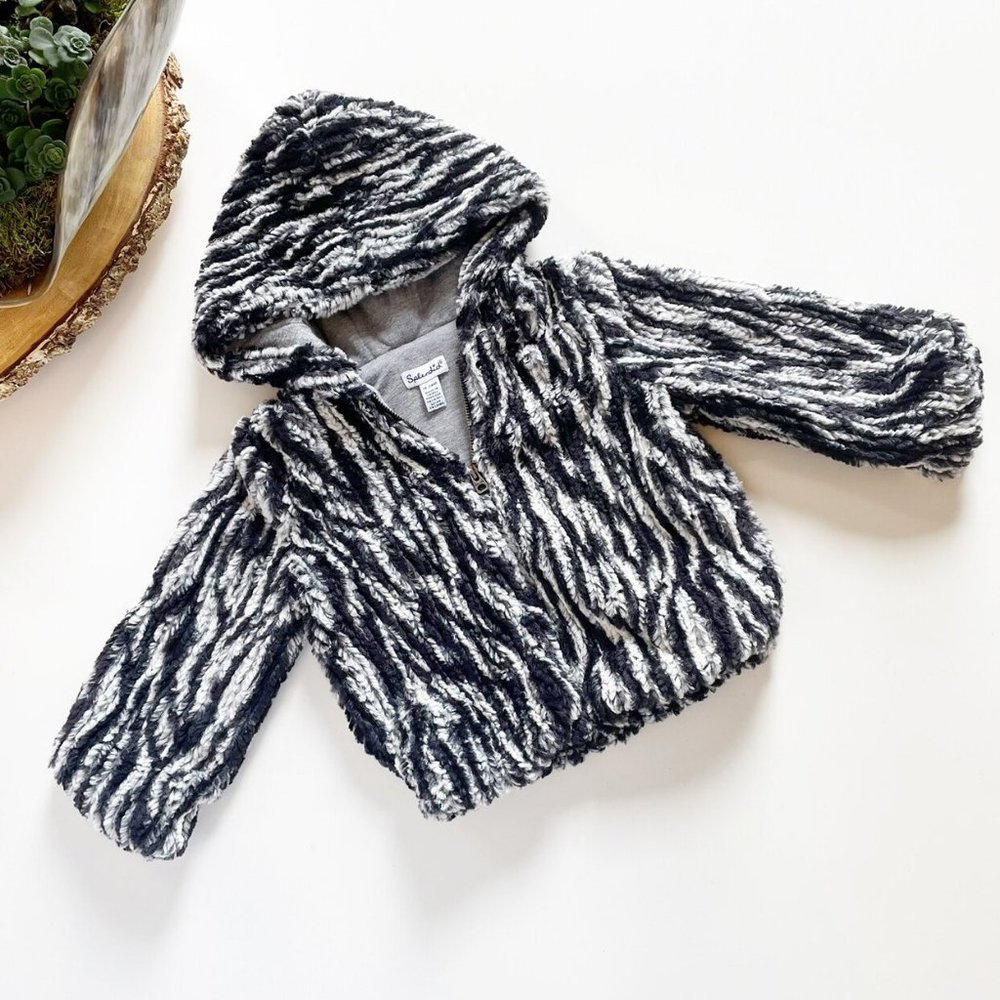 Splendid Furry Animal Print Jacket | 18-24m